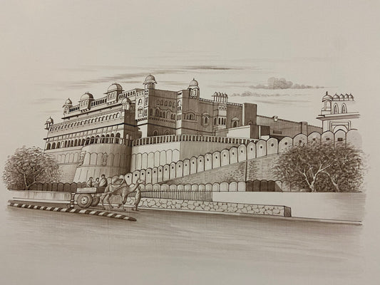 Lallgarh Palace, Bikaner – Original Fine Art Painting